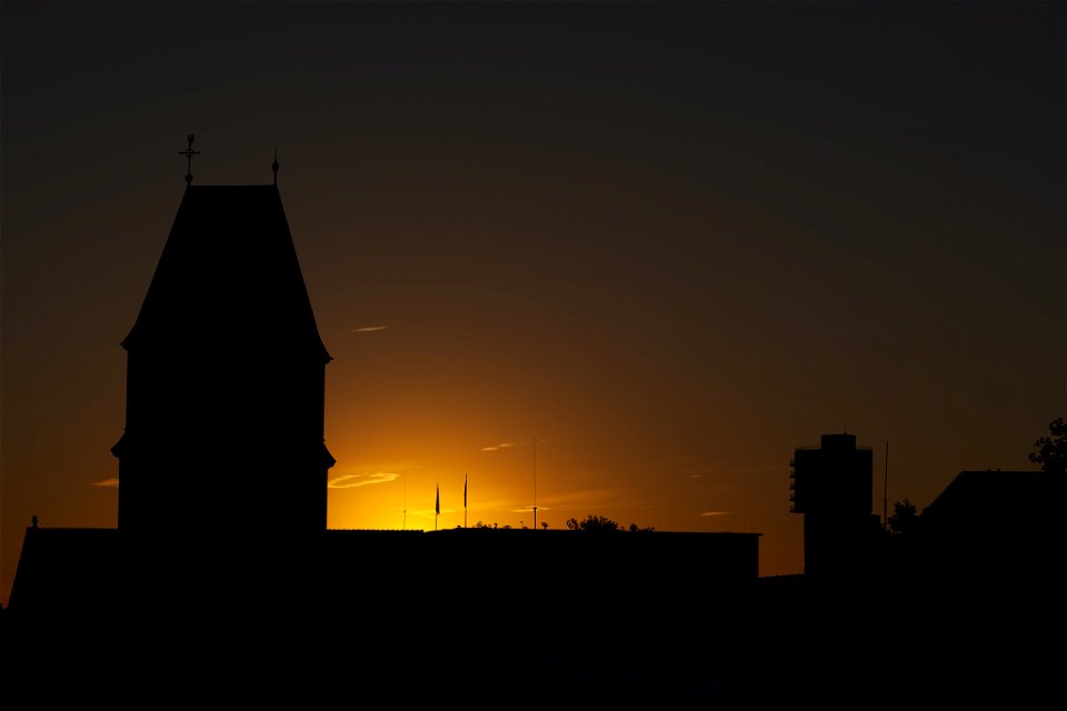 der morgendliche Blick aus dem Schlafzimmerfenster