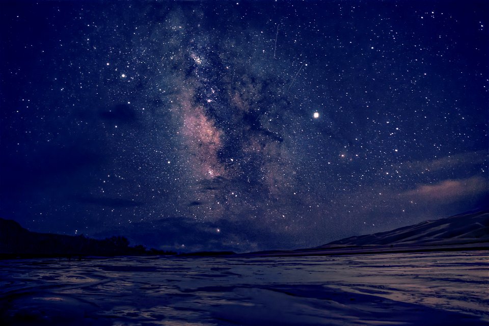 Milky Way over Medano Creek photo