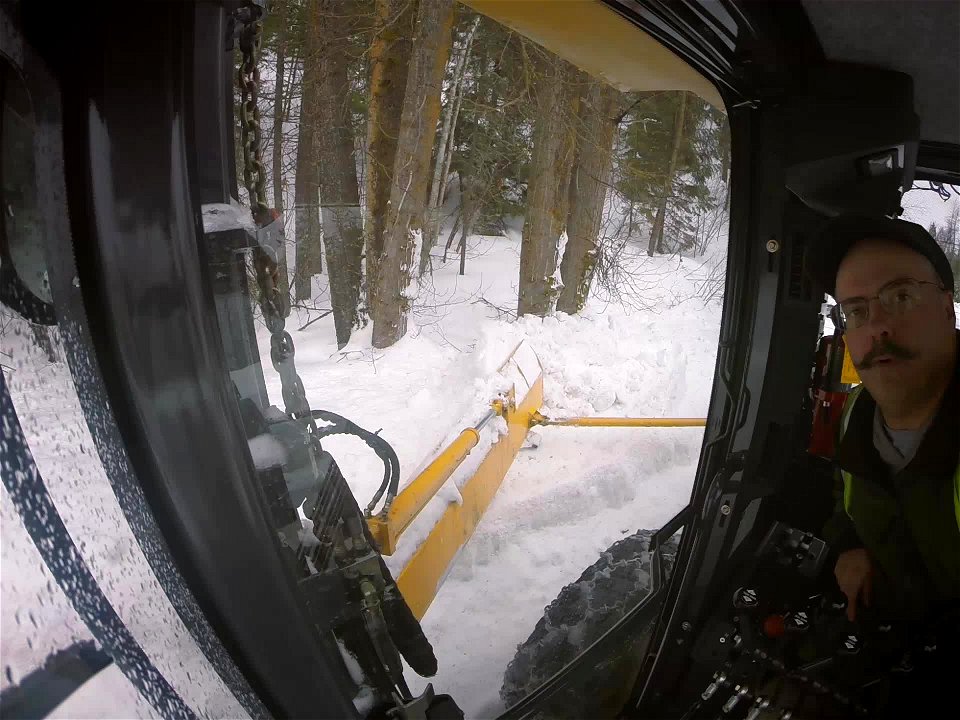 PLOWING GTTS ROAD - INSIDE CAB - APRIL 2018