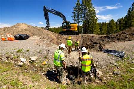 Yellowstone flood event 2022: Sliding Meadow repairing culvert photo