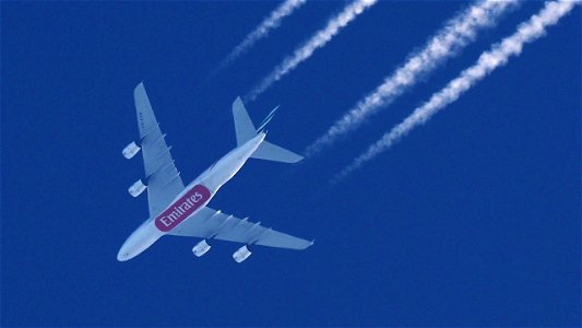 Airbus A380-842 A6-EVO Emirates - London to Dubai (39800 ft.) photo