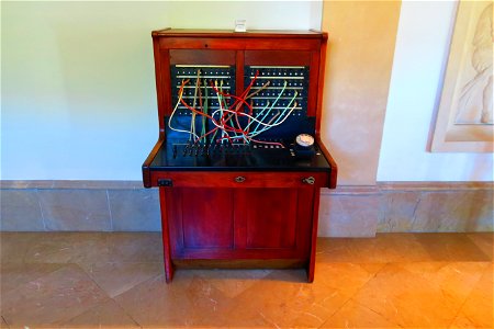 A phone switchboard from 1950