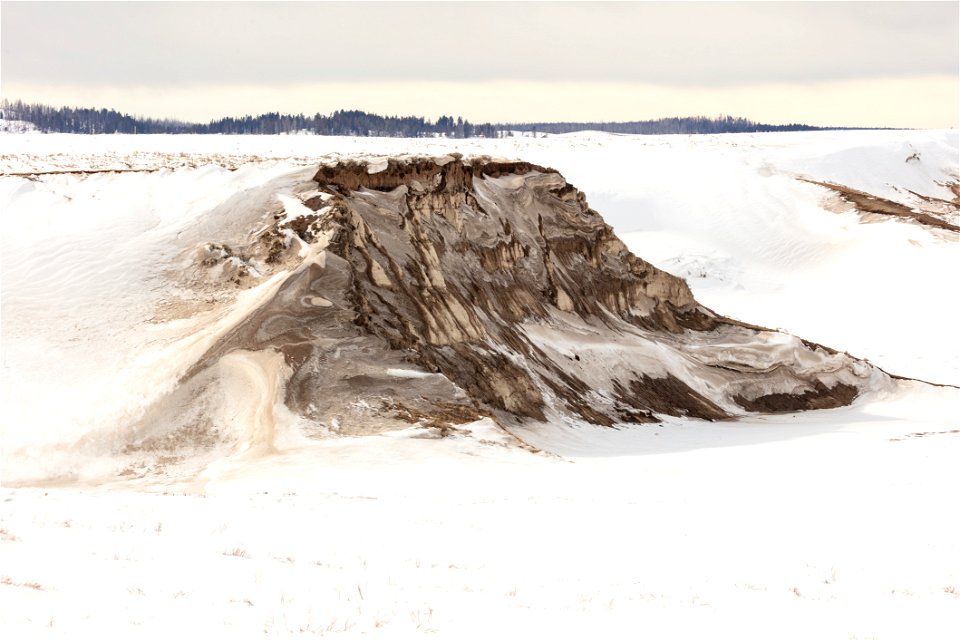 Wind and sand patterns in Hayden Valley