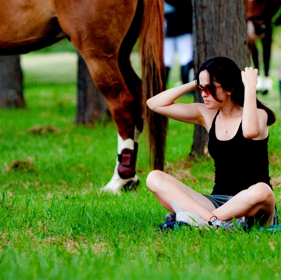 Fixing the ponytail photo