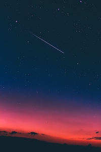 Night Sky with Shooting Star photo