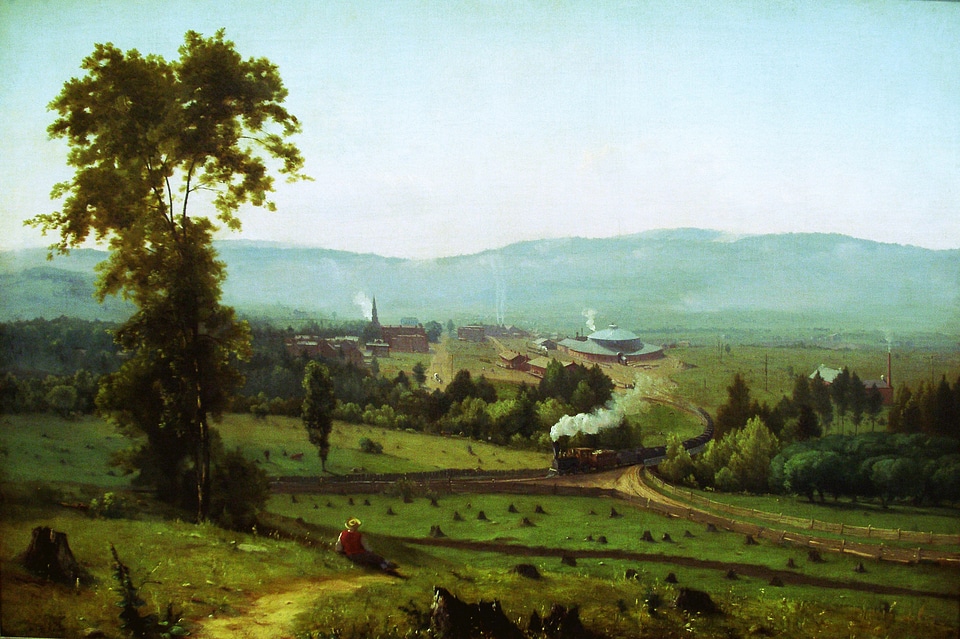 Scranton landscape in 1855 in Pennsylvania