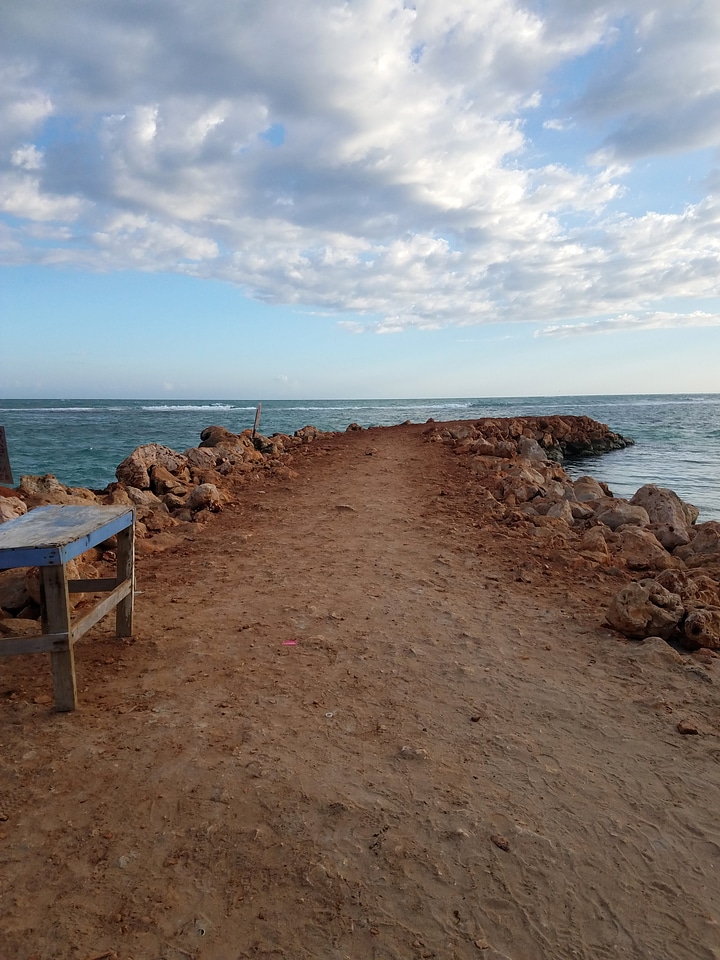 Pathway to the ocean in Kingston, Jamaica