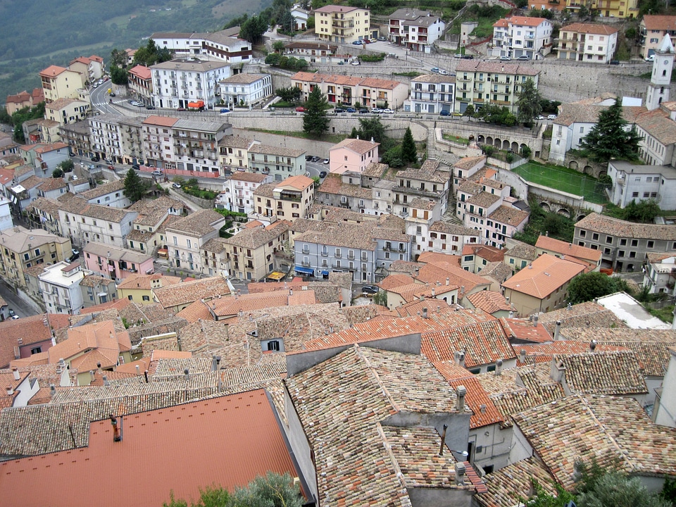 Rooftops and town in Italy