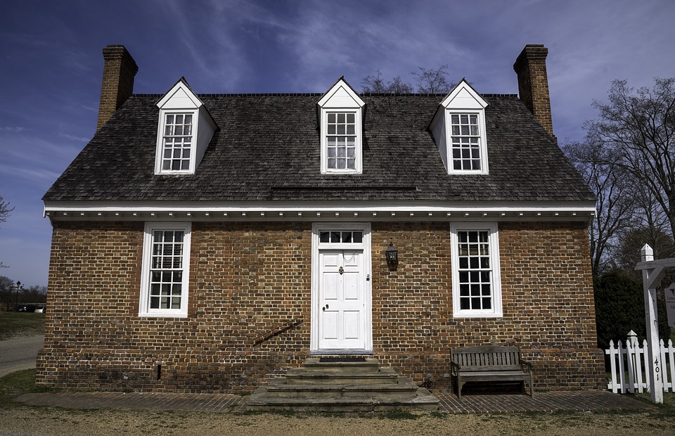 Simple Colonial House in Yorktown, Virginia