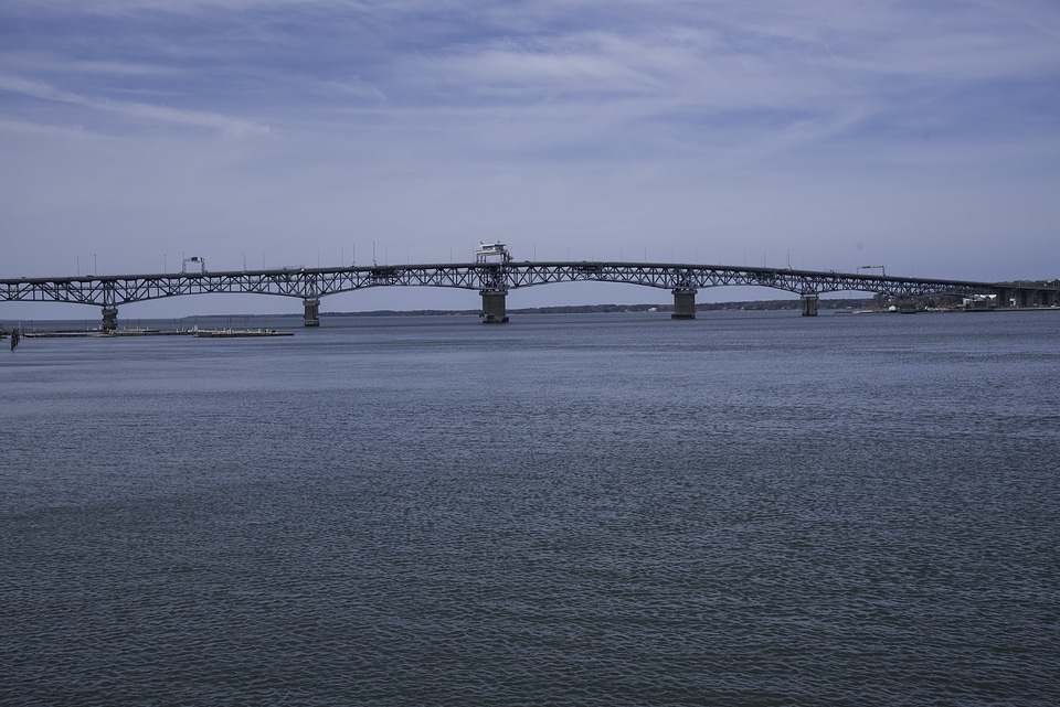 Bridge across the York River in Yorktown, Virginia