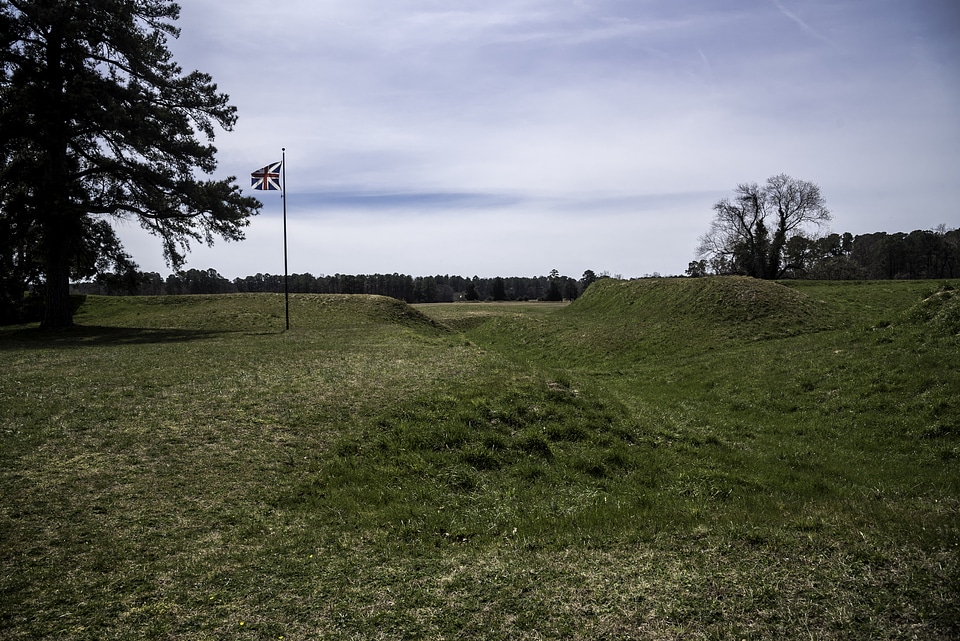 Trenches and Earthen Works at the British Position at Yorktown, Virginia