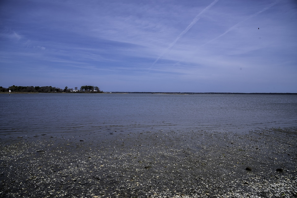 York River and Chesapeake Bay in Yorktown, Virginia