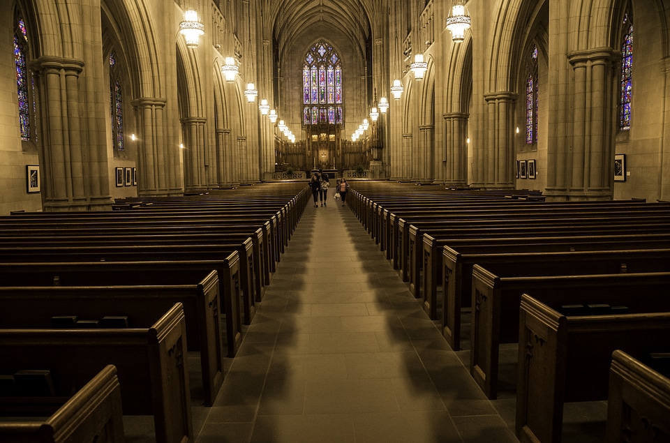 Interior of the Duke Chapel in Durham, North Carolina photo