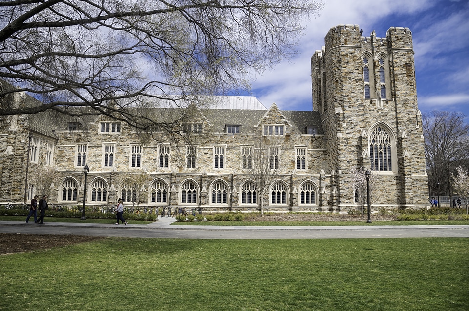 Duke University at the sides of the Quad in Durham, North Carolina