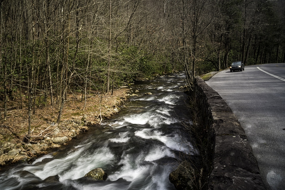 Downstream rapids in Great Smoky Mountains National Park, North Carolina