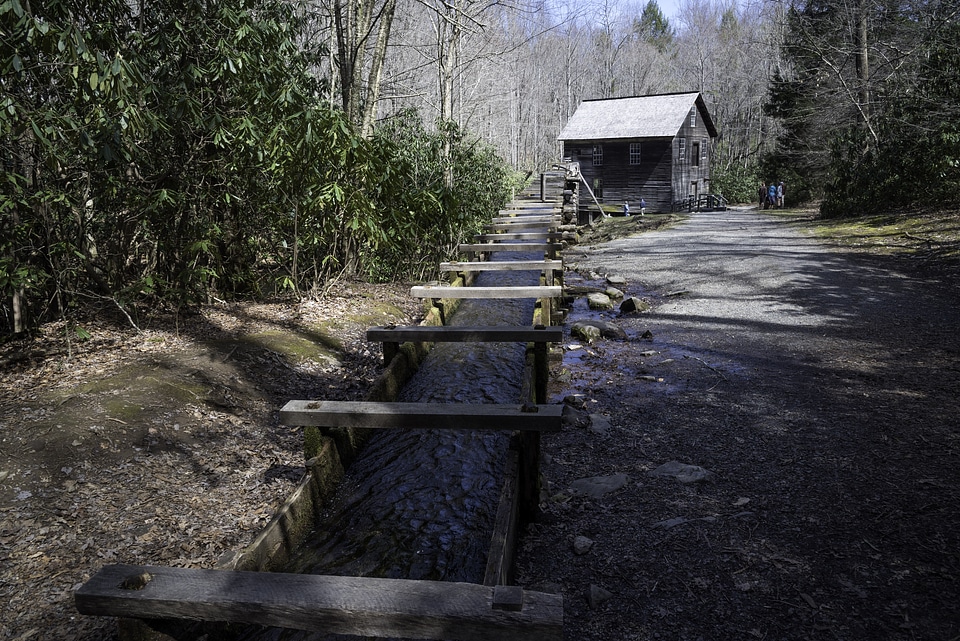 Looking at Mingus Mill at Great Smoky Mountains National Park, North Carolina
