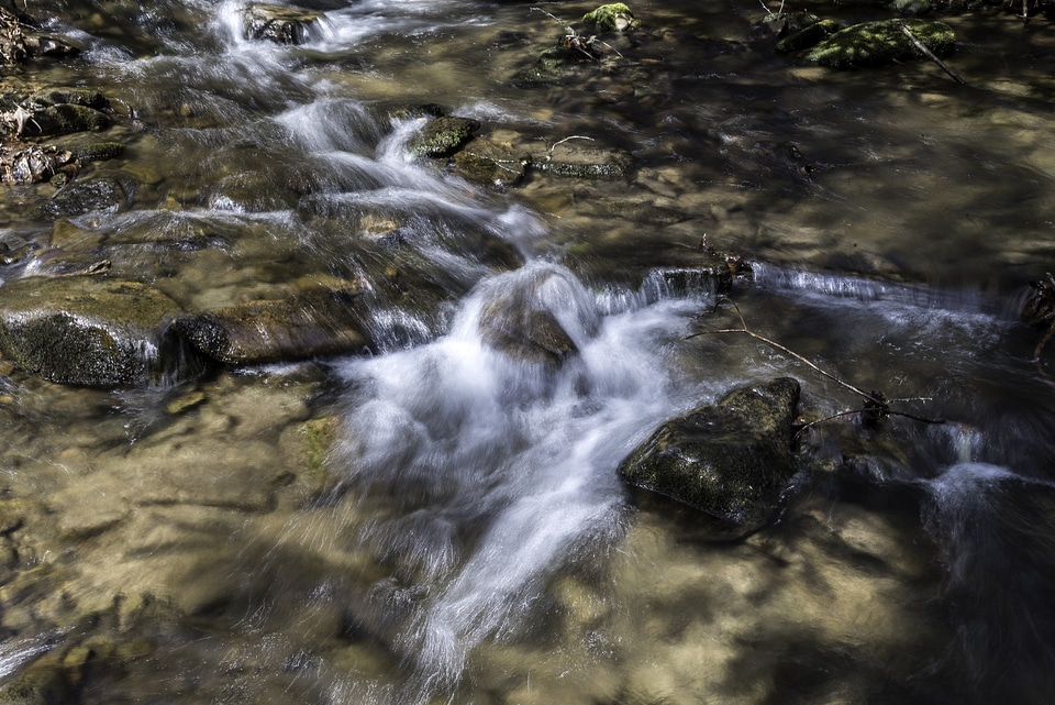 Cascading Water in Great Smoky Mountains National Park, North Carolina