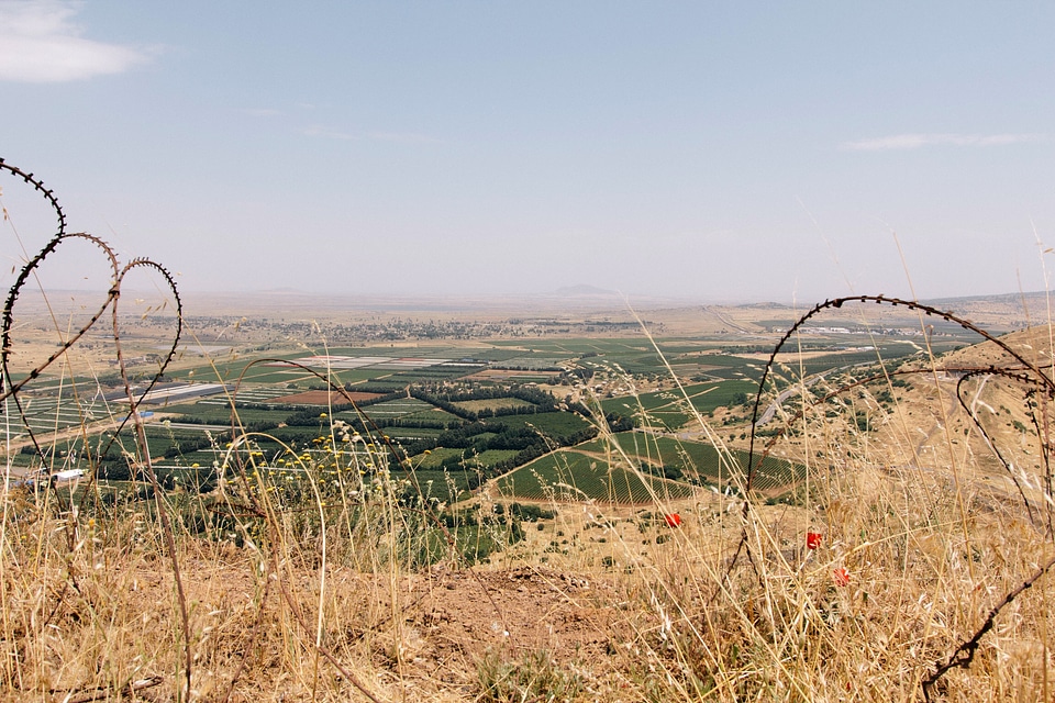 Landscapes and farms at Bental, Merom Golan, Israel