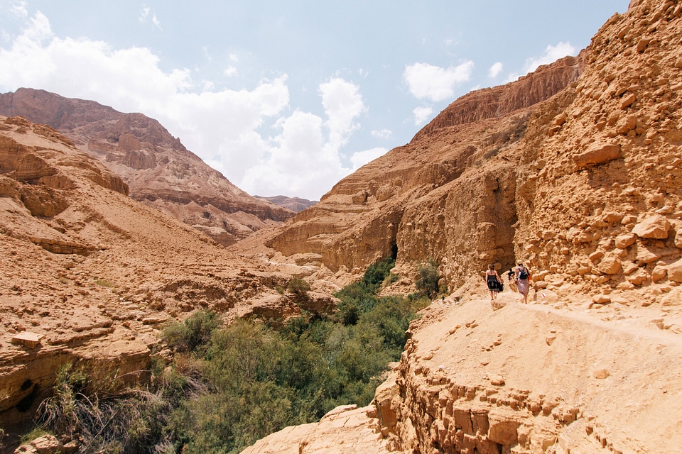 Canyon Landscape in Ein Gedi Reserve in Israel
