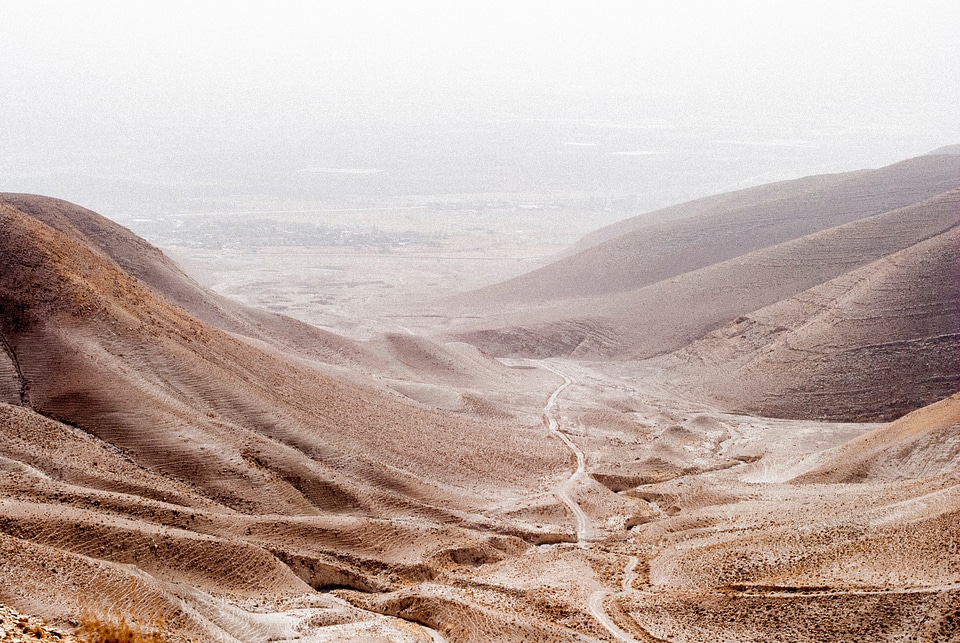 Landscape and Desert around the Jordan Valley, Israel