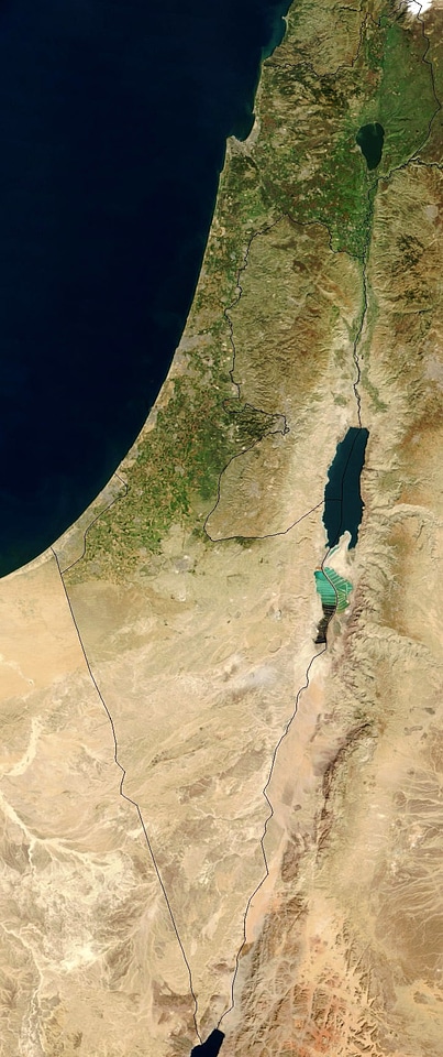 Satellite Image of Israel