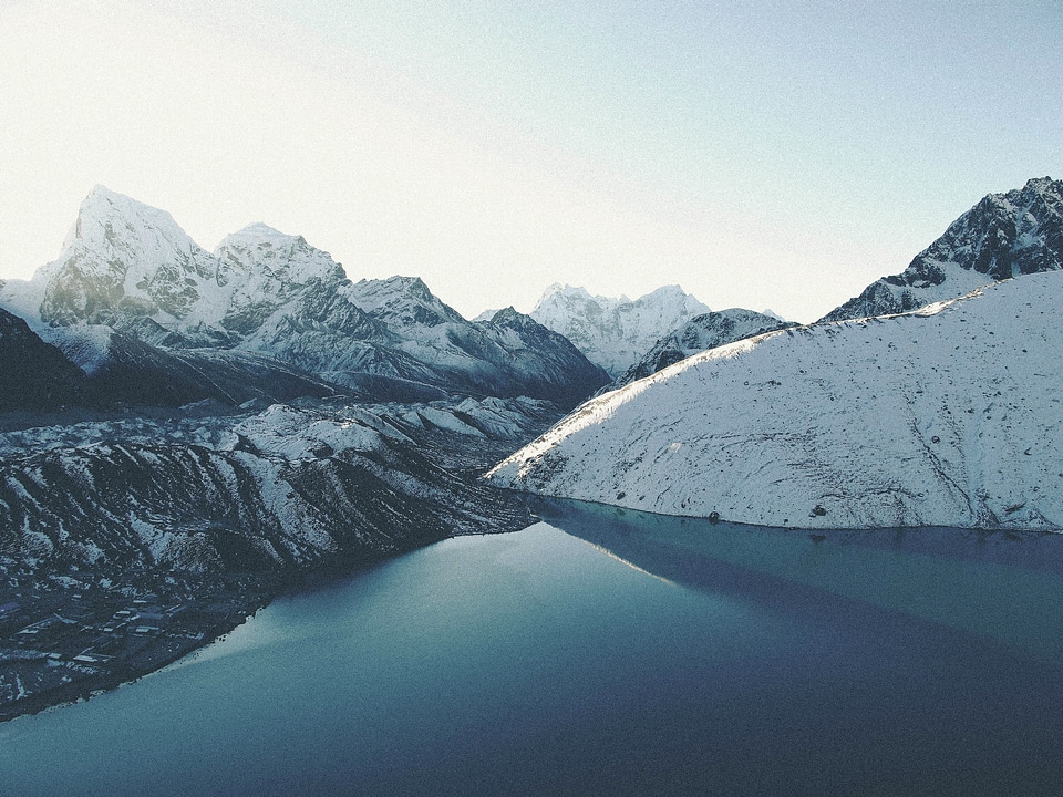 Landscape of Gokyo Lakes in Nepal