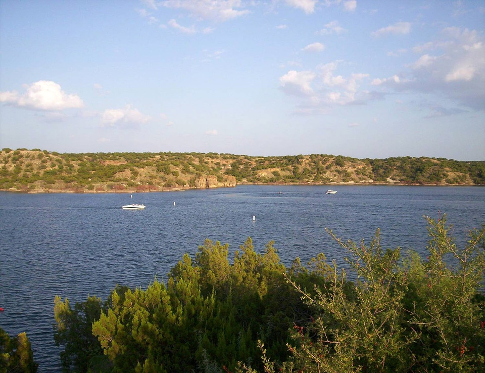 Lake Alan Henry in Texas and skies