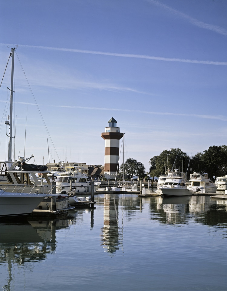 Lighthouse in the Harbor in South Carolina