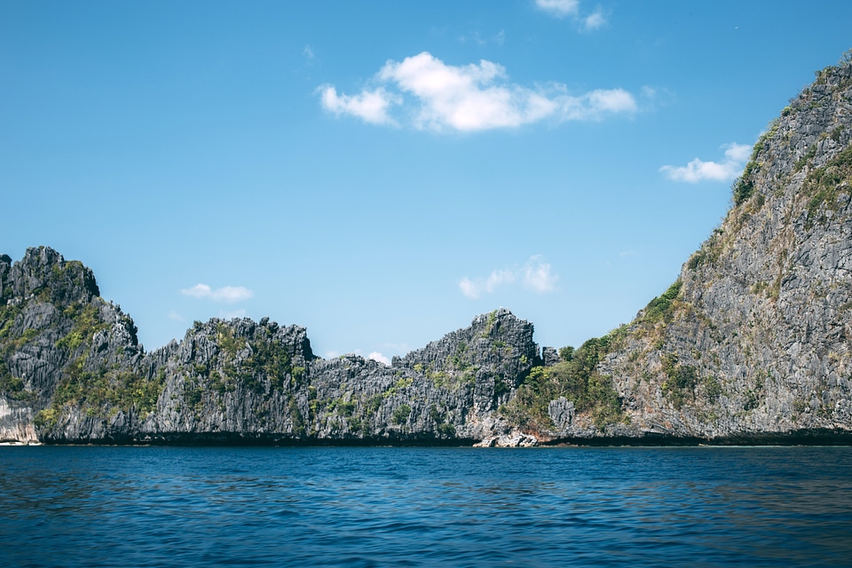 Rocks, shoreline, and Landscape at El Nido, Philippines