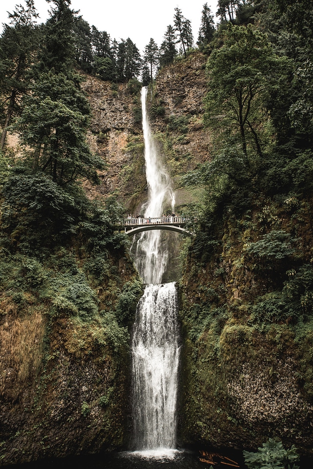 Multnomah Falls scenery in Oregon