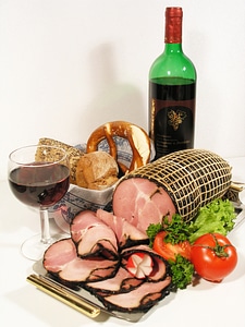 Smoked Ham and Wine photo