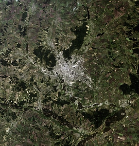 Satellite Image of Kharkiv, Ukraine photo