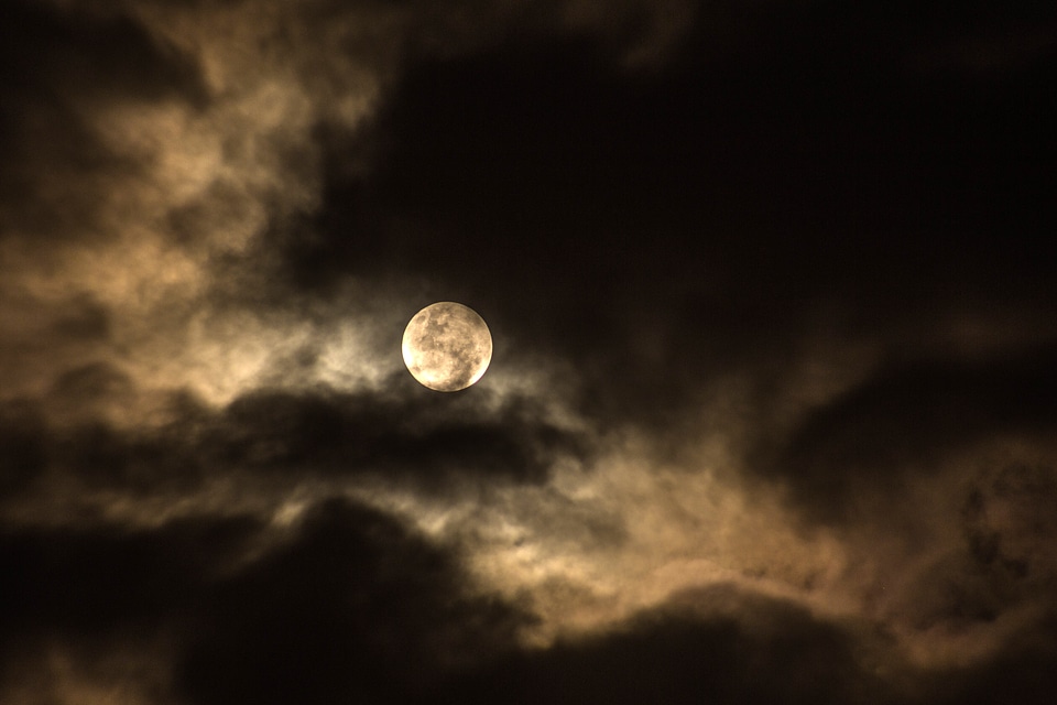 Moon Among the Clouds