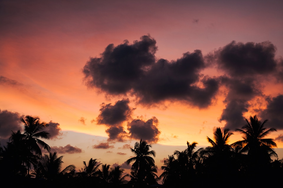 Clouds at Dusk in Unawatuna, Sri Lanka