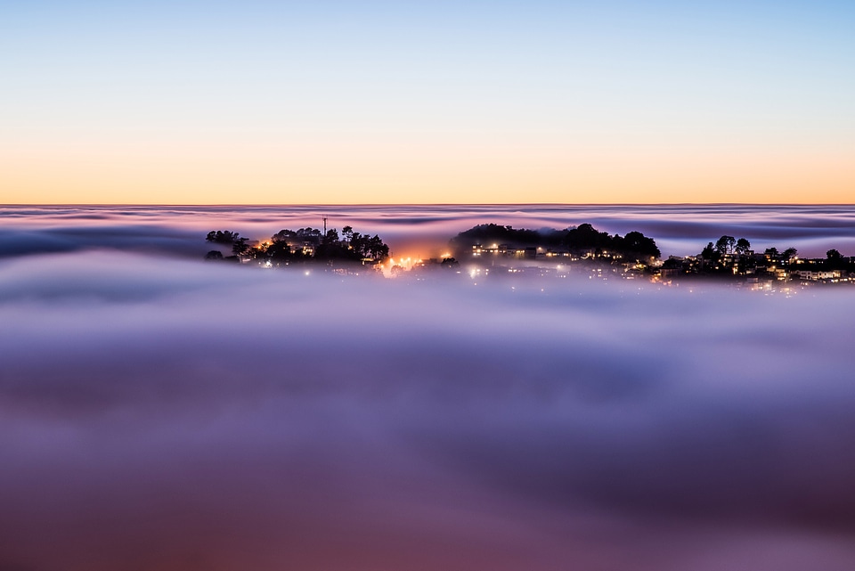 Fog and Mist over San Francisco, California photo