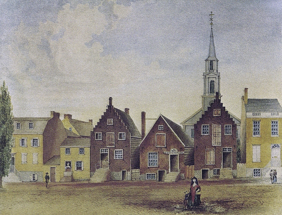 North Pearl Street from Maiden Lane North in 1805 in Albany, New York photo