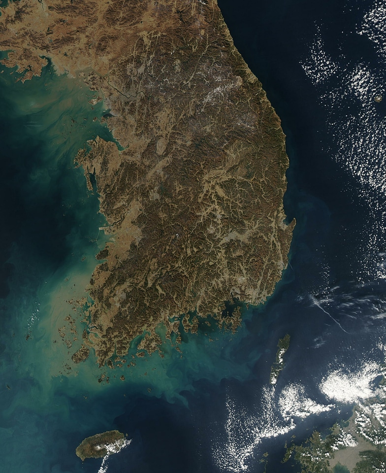 Satellite Image of South Korea