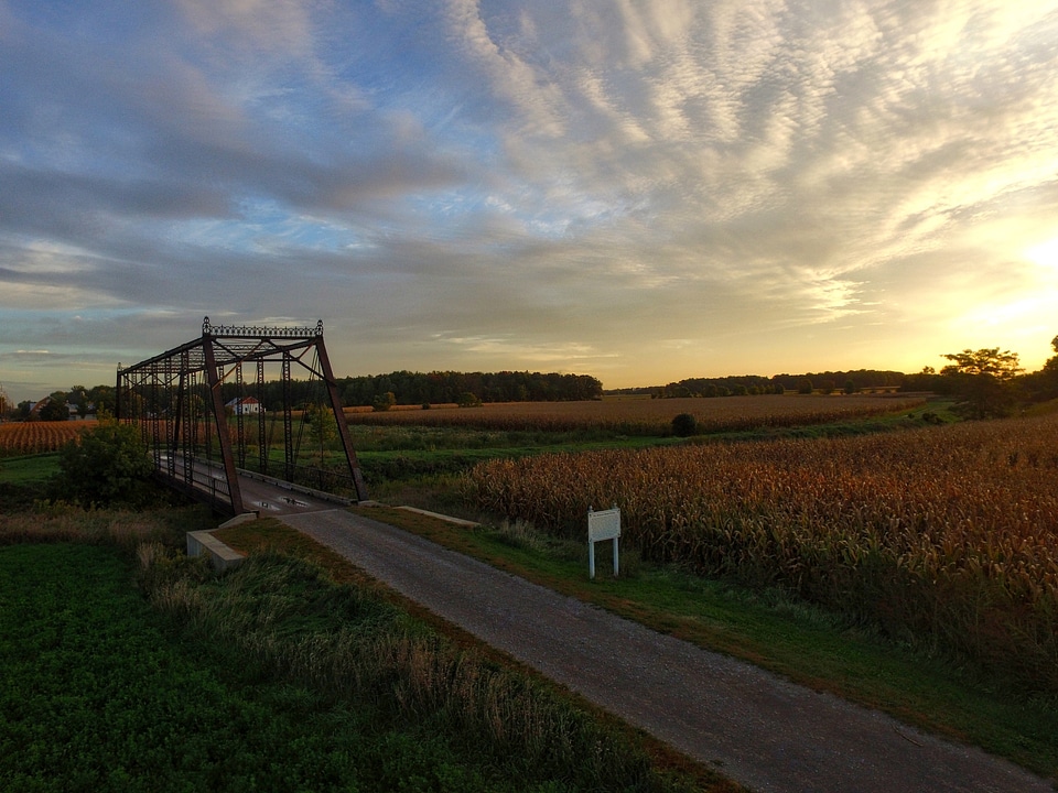 Scenic sunset landscape in Frankemuth, Michigan