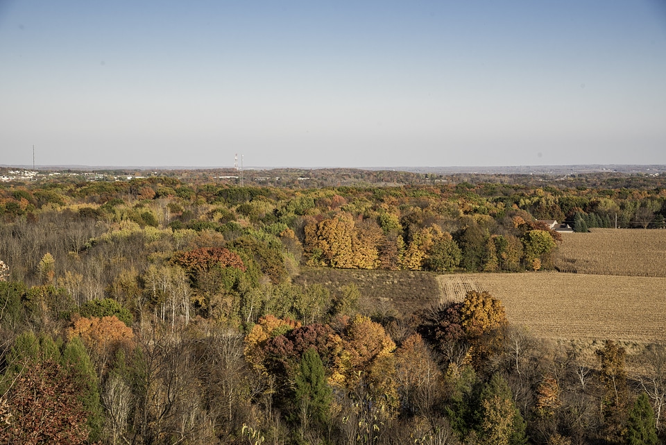 Fall trees and Foliage and landscape at Pike Lake State Park, Wisconsin