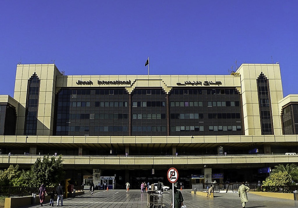 Jinnah Terminal, Quaid-e-Azam International Airport in Karachi, Pakistan