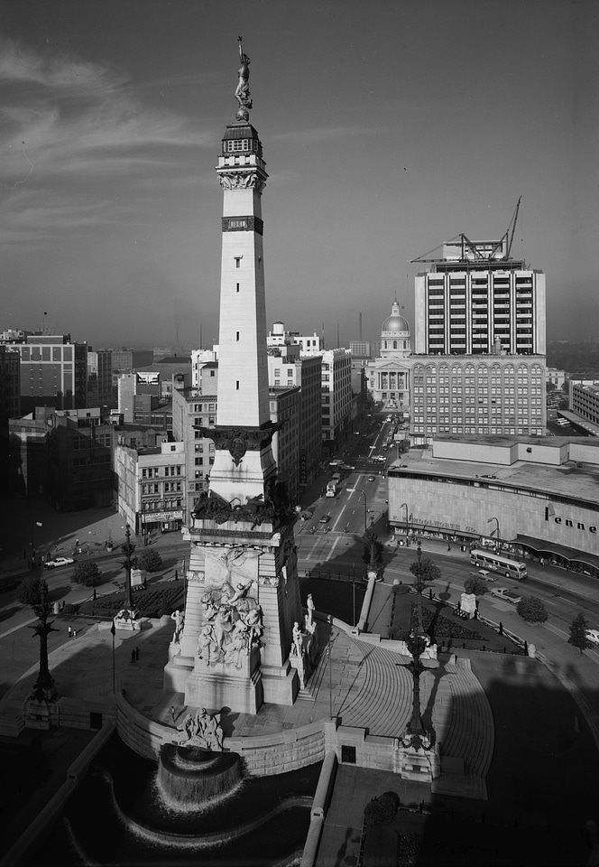 The Soldiers' and Sailors' Monument in Indianapolis, Indiana