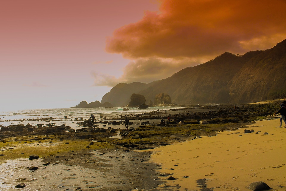 Coastline landscape in Indonesia