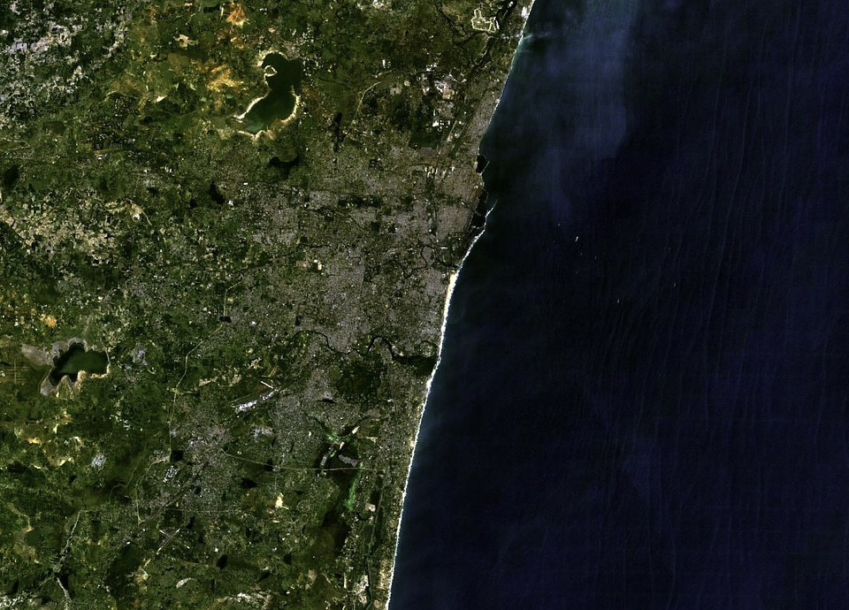 Satellite Image of Chennai, India