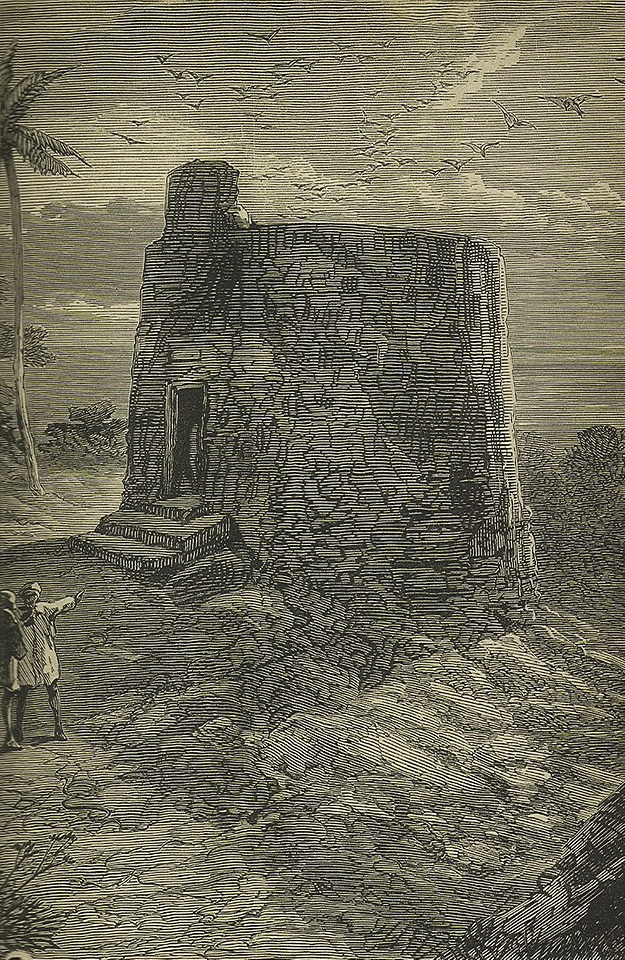Tower of Silence engraving, Mumbai, India