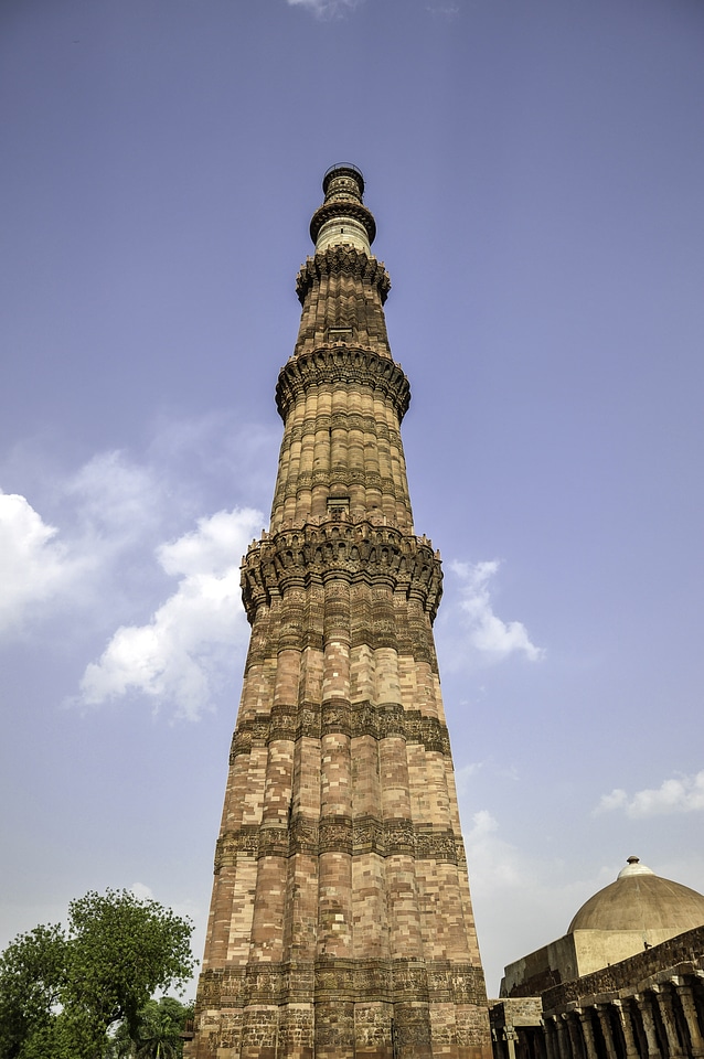 Minaret tower in Delhi, India photo