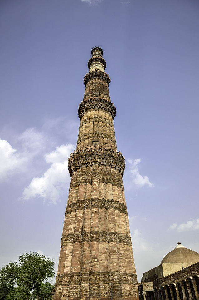 Minaret tower in Delhi, India