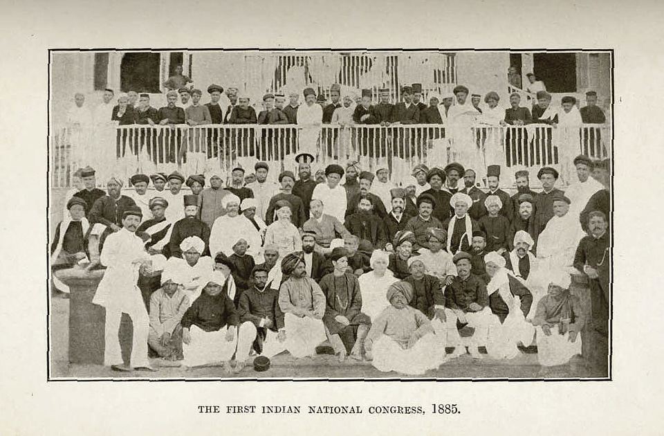 First session of the Indian National Congress in Bombay, India photo