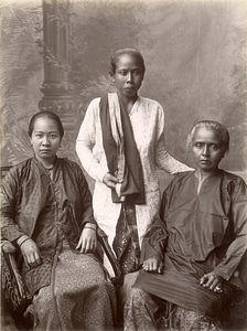 Chinese and Malay women in Singapore in 1890s photo