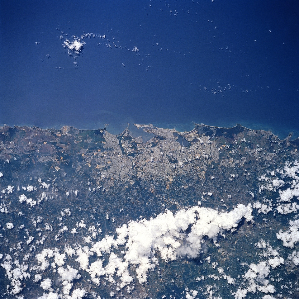 San Juan from space in Puerto Rico photo