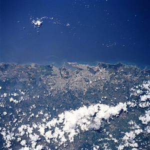San Juan from space in Puerto Rico photo
